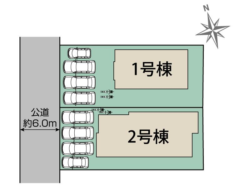  真岡市大谷新町2棟 区画図