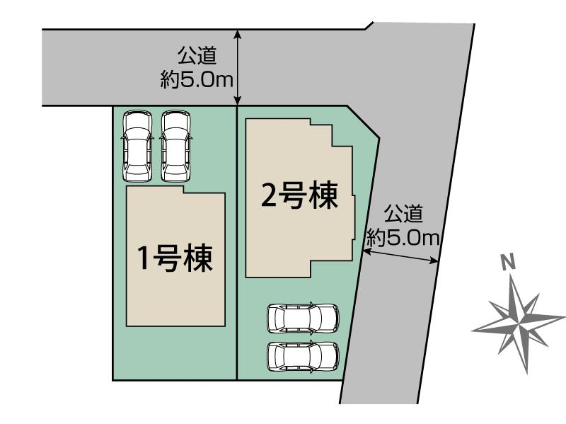 ブルーミングガーデン千葉市若葉区千城台西１丁目２棟の見取り図