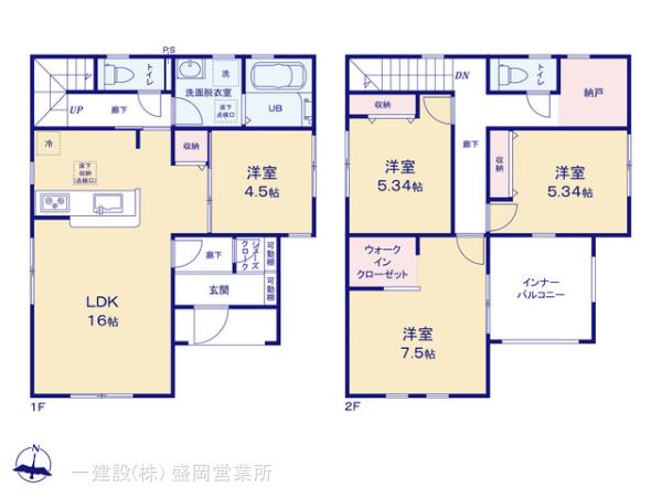 リーブルガーデン紫波桜町田頭の見取り図