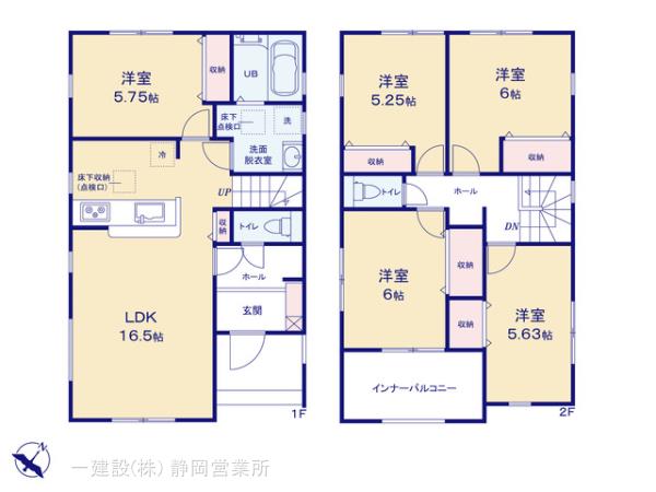 リーブルガーデン駿河区小鹿1丁目3期の見取り図