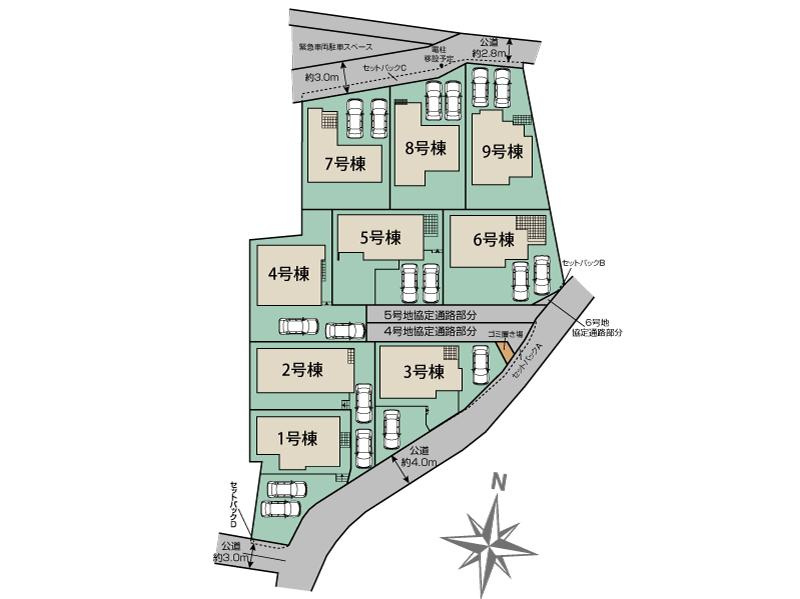 ブルーミングガーデン北九州市八幡東区清田１丁目２期９棟の見取り図