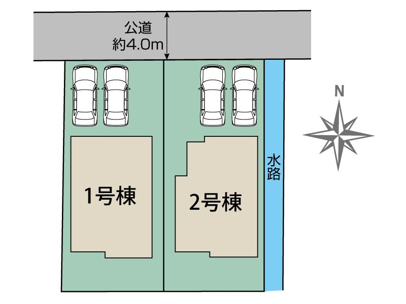 ブルーミングガーデン岩沼市桜３丁目２棟の見取り図