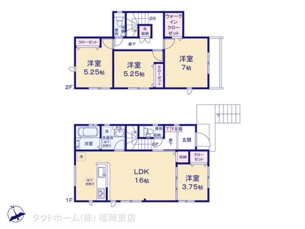 グラファーレ4294福岡市野方６期２棟の見取り図