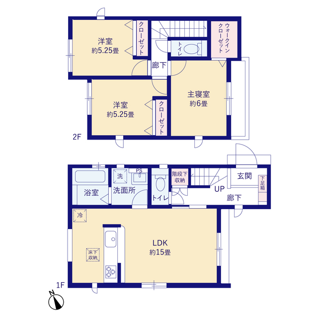 グラファーレ4294福岡市野方６期２棟の見取り図