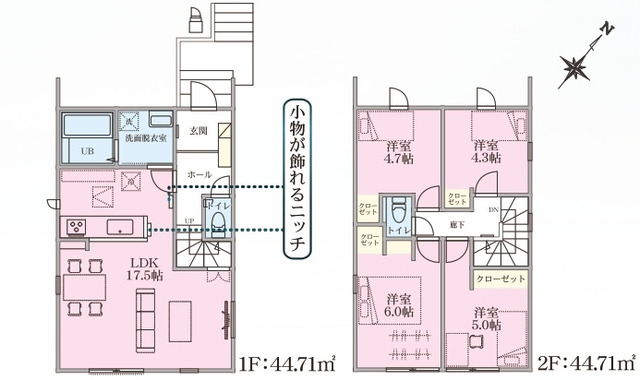 リナージュ柏市大津ケ丘２３－１期の見取り図