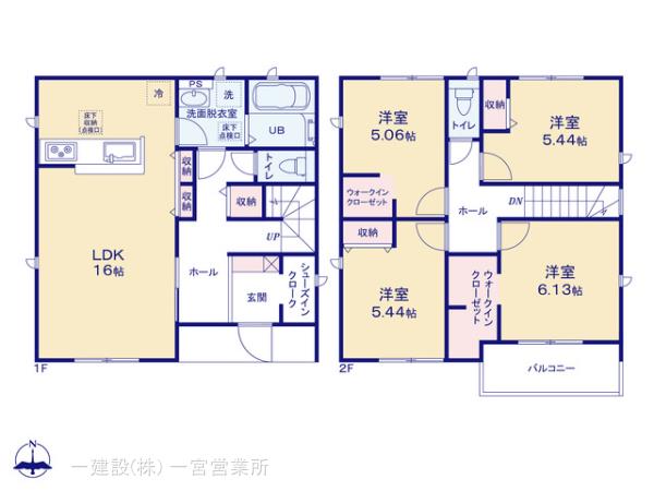 リーブルガーデン一宮市開明駅南の見取り図