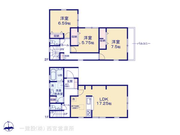 リーブルガーデン堺市東区菩提町の見取り図