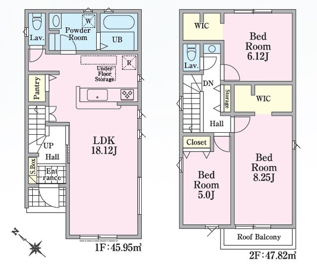 リナージュ川口市安行領家２３－１期の見取り図