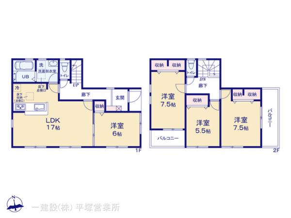 リーブルガーデン泉区上飯田町の見取り図