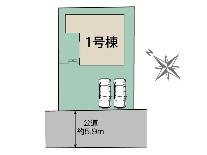 ブルーミングガーデン三木市緑が丘町中１丁目１棟の見取り図