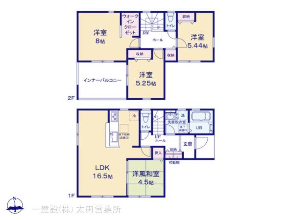 リーブルガーデン太田第８岩瀬川町の見取り図
