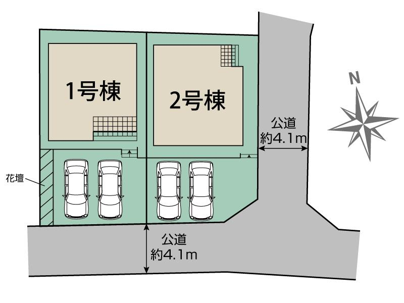 ブルーミングガーデン北九州市若松区赤島町２棟の見取り図