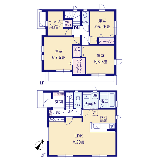 グラファーレ4156久喜市三箇３期９棟の見取り図