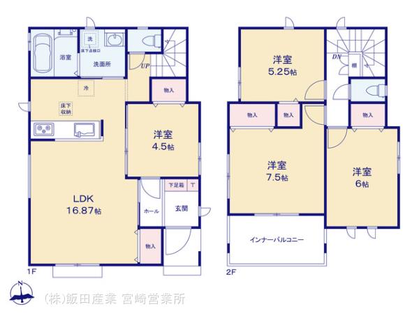 ハートフルタウン宮崎市田吉3期の見取り図