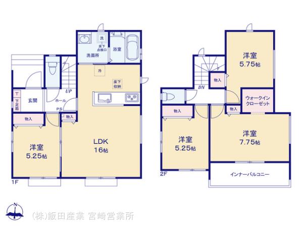 ハートフルタウン宮崎市恒久9期の見取り図