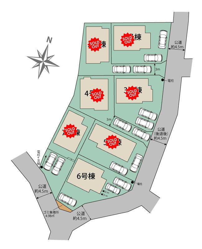 ブルーミングガーデン平塚市公所７棟の見取り図