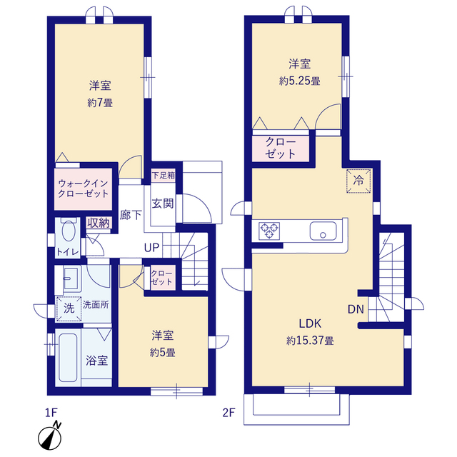 グラファーレ4113日野市旭が丘７期３棟の見取り図