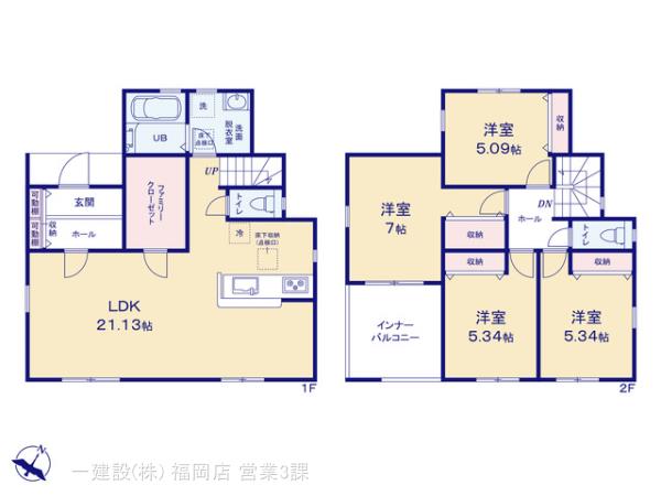 リーブルガーデン鳥栖市萱方町第二の見取り図