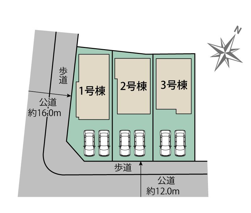 ブルーミングガーデン札幌市白石区菊水元町８条１丁目３棟の見取り図