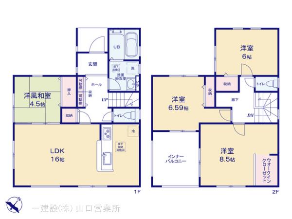 リーブルガーデン山陽小野田市大字鴨庄の見取り図