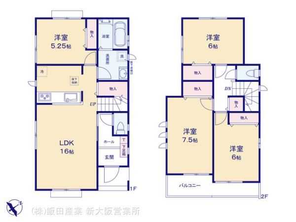 ハートフルタウン(新大阪)貝塚久保1丁目の見取り図