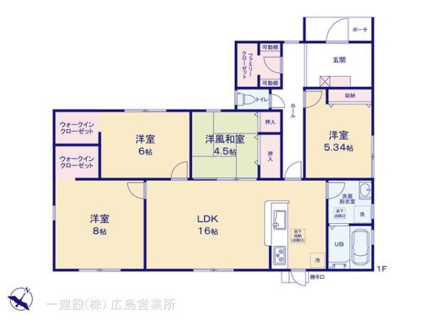 リーブルガーデン竹原市下野町2期の見取り図