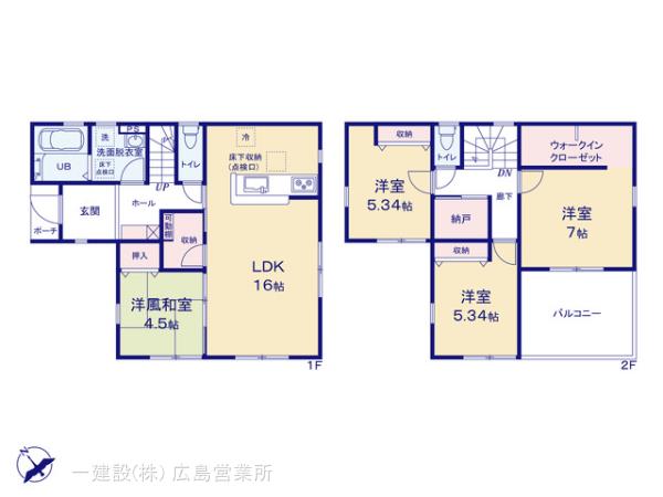 リーブルガーデン岩国市牛野谷町３丁目２期の見取り図