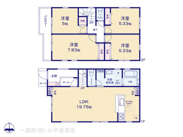 リーブルガーデンあきる野市伊奈第２の見取り図