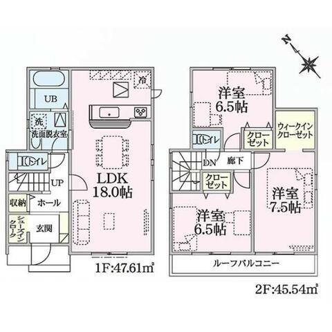 リナージュ八千代市勝田台南２３－１期の見取り図