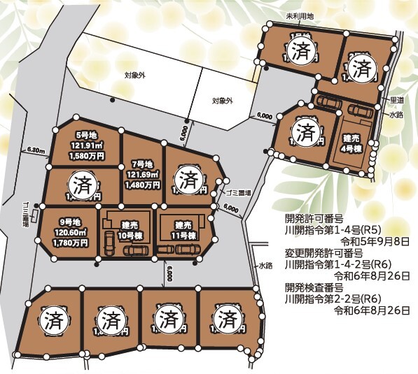 リナージュ川西市笹部２３－１期の見取り図