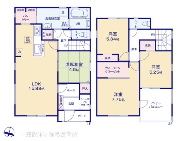 リーブルガーデン渡利第５の見取り図