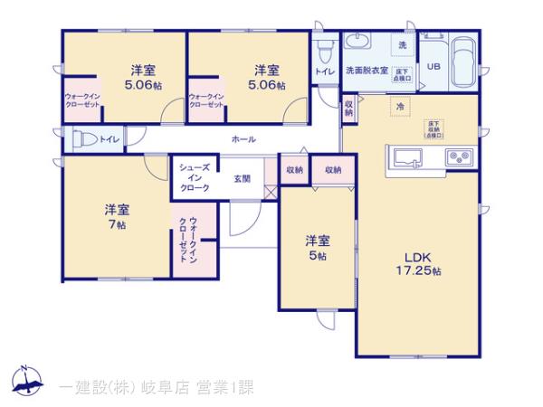 リーブルガーデン坂祝町酒倉第３期の見取り図