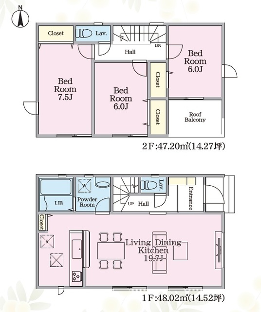 リナージュ平塚市入野２３－１期の見取り図