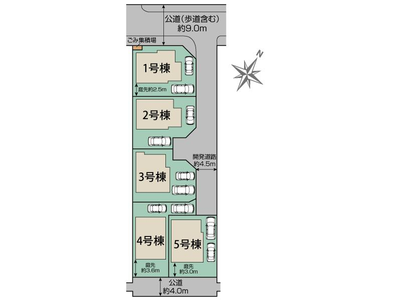 ブルーミングガーデン相模原市南区新磯野１丁目５棟の見取り図