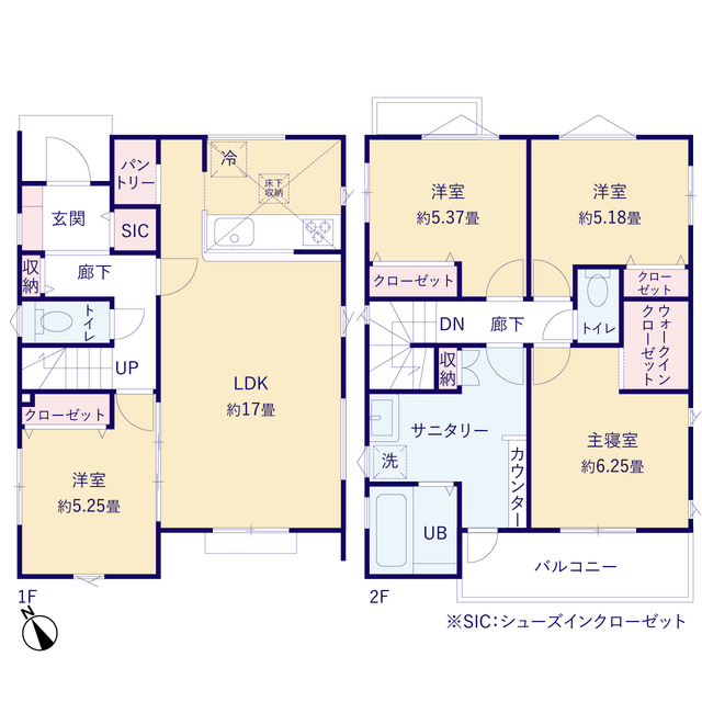 ティアラ4223稲城市坂浜５期６棟の見取り図