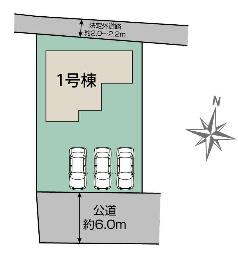 ブルーミングガーデン前橋市総社町総社４期１棟の見取り図
