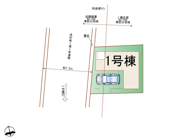 ハートフルタウン幸区戸手の見取り図