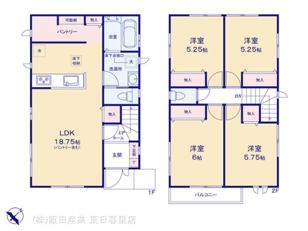ハートフルタウン松戸市稔台8丁目の見取り図