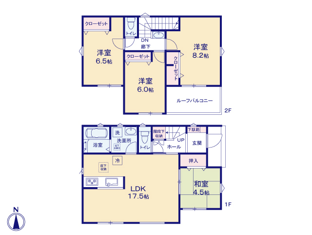 リナージュ北島中村２４－１期の見取り図