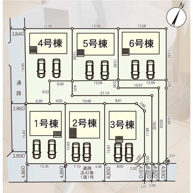 クレイドルガーデン八戸市尻内町 第14の見取り図