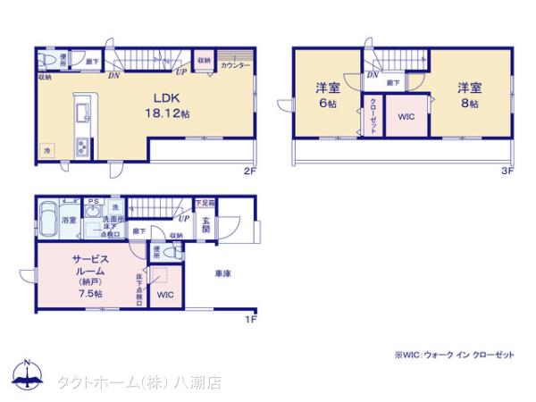 グラファーレ4158川口市中青木５期４棟の見取り図