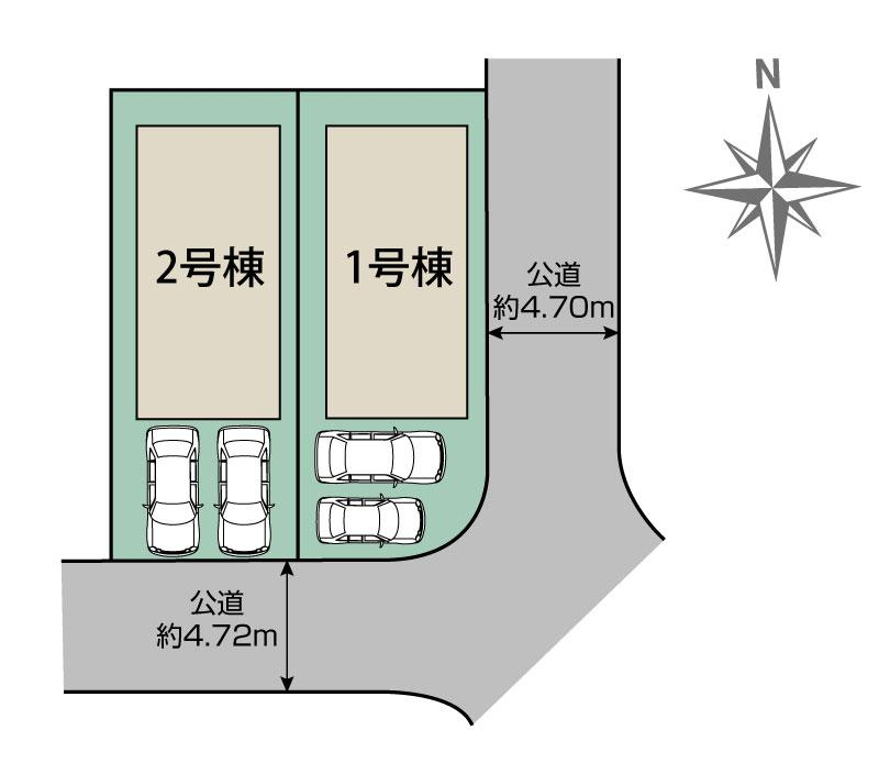 ブルーミングガーデン茨木市鮎川３丁目２棟の見取り図