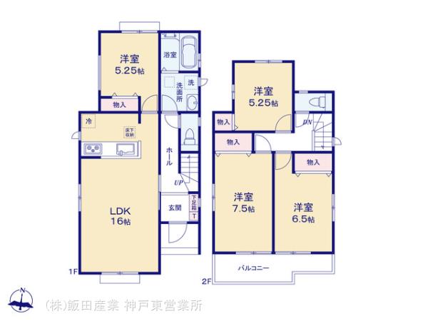 ハートフルタウン(神戸東)三木福井1丁目の見取り図