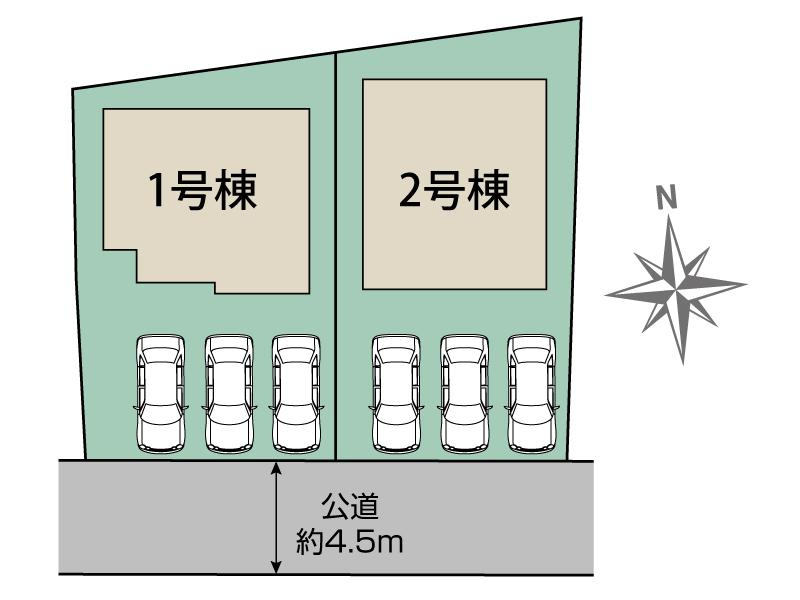 ブルーミングガーデン広島市安芸区瀬野１丁目２棟の見取り図