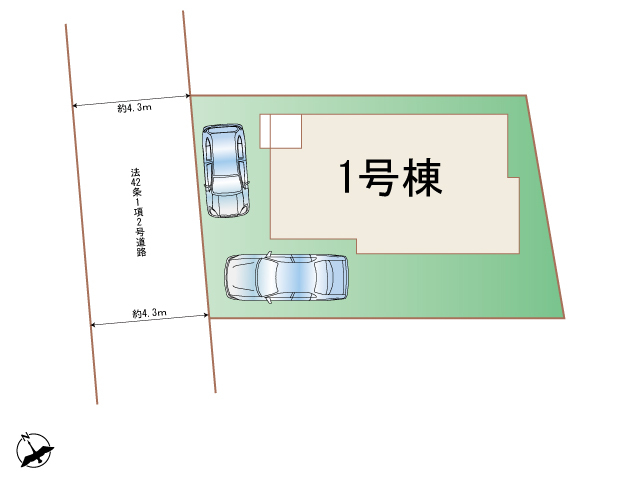 ハートフルタウン(神戸)明石魚住町清水5期の見取り図