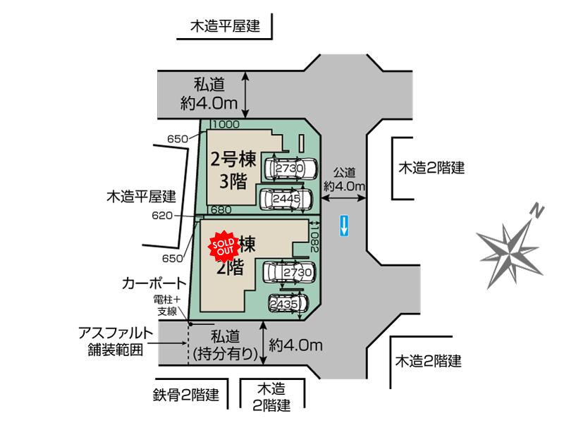 ブルーミングガーデン桶川市東２丁目２棟の見取り図