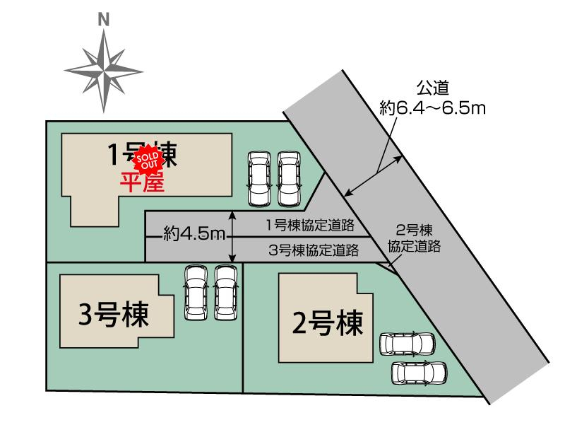 ブルーミングガーデン前橋市大友町２丁目３棟の見取り図