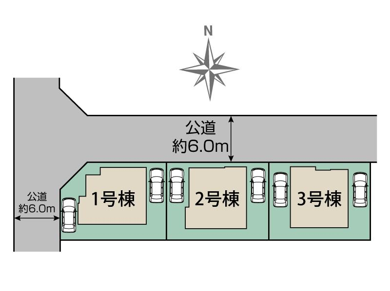 ブルーミングガーデン磯城郡川西町結崎３棟の見取り図