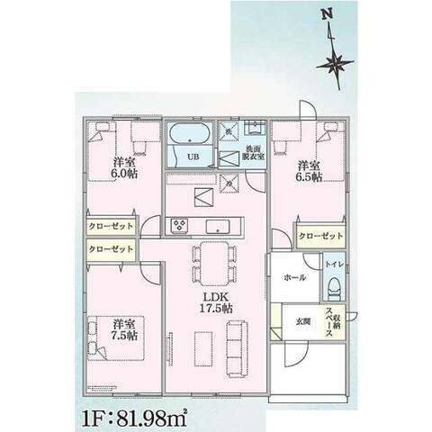 リナージュ取手市青柳２３－２期の見取り図