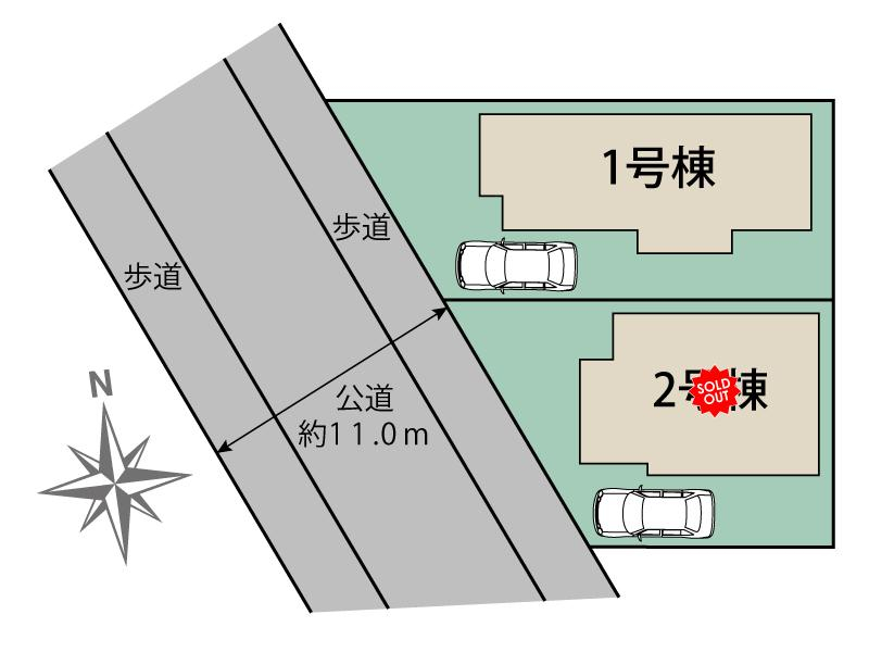 ブルーミングガーデン藤沢市菖蒲沢２棟の見取り図